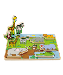 Hape Wilde dieren puzzel