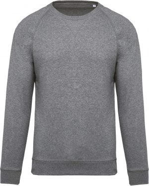 Sweater bio raglanmouwen Heather grey