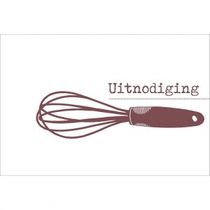 Uitnodigingskaartjes 5 stuks met enveloppe