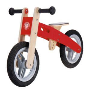 Stoere houten loopfiets