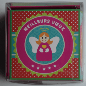 Doosje 24 kerstkaarten Paars (Frans)