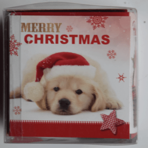 Doosje 24 kerstkaarten Hond (Nederlands/Engels)