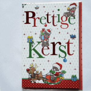 Kerstkaart: Prettige kerst - beren