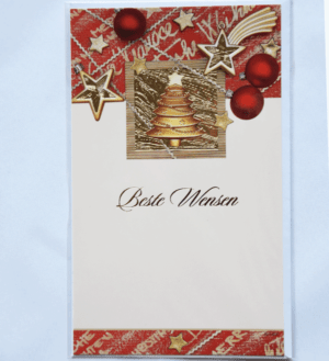 Beste Wensen - gouden kerstboom