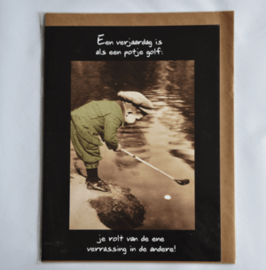 Grote kaart: Verjaardag - Potje golf