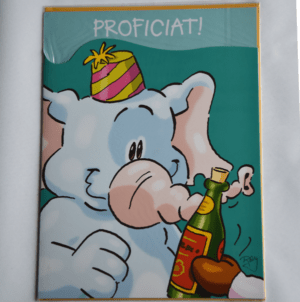 Grote kaart: Proficiat - verjaardag