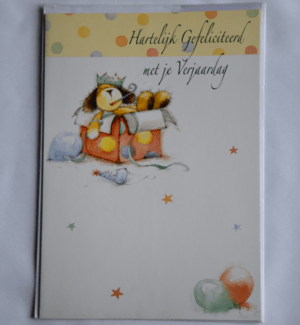 Grote kaart: Hartelijk gefeliciteerd met je verjaardag