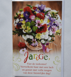 Jarige - bloemen gedicht