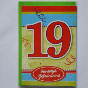 Verjaardag: 19 jaar