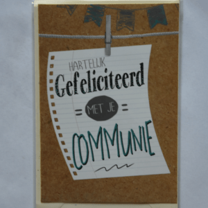 Hartelijk gefeliciteerd met je communie