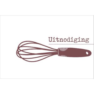 Uitnodigingskaartjes 5 stuks met enveloppe - Klopper