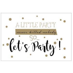 Uitnodigingskaartjes 5 stuks met enveloppe - Party