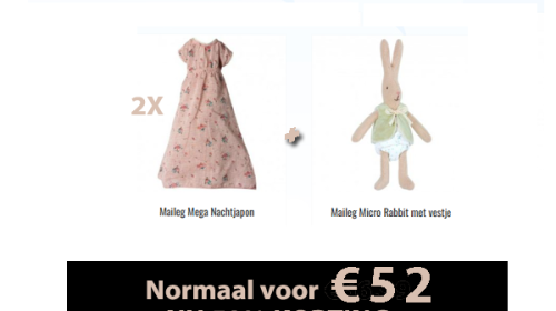 Maileg actie : 50% korting op de set