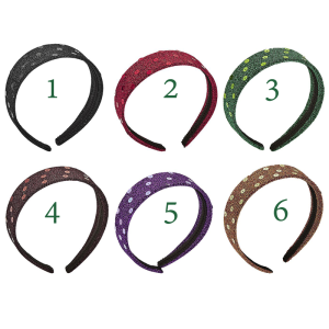 Brede glitter diadeem, verschillende kleuren