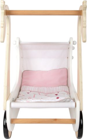 Houten poppenwagen Zwaan - Afbeelding 2